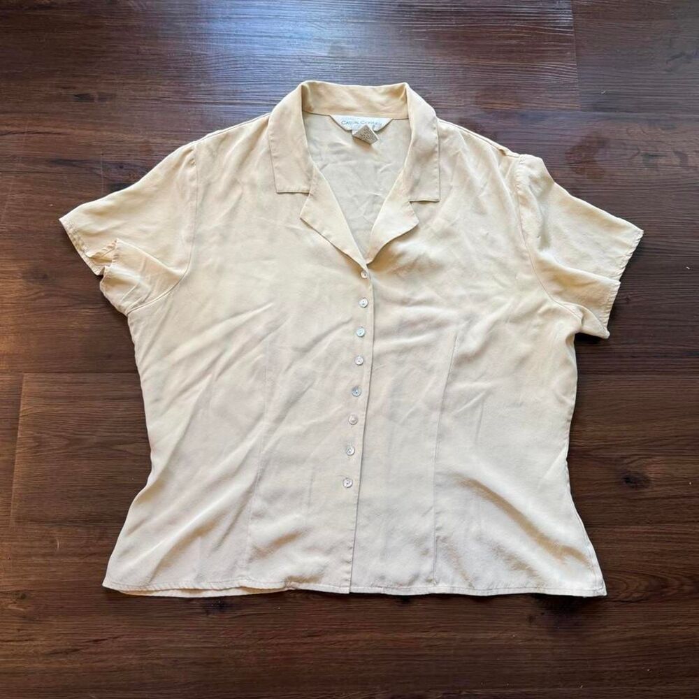 Casual-corner Women's Yellow and Cream Blouse